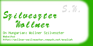 szilveszter wollner business card